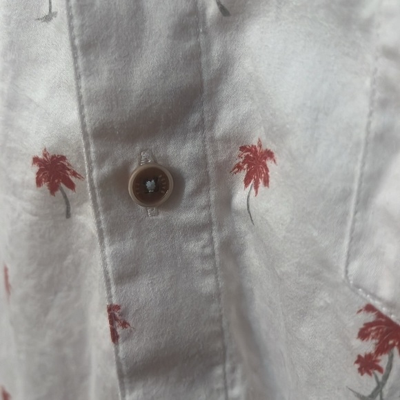 Ted baker shirt size 6 red palm design pocket 100% cotton - Picture 6 of 11